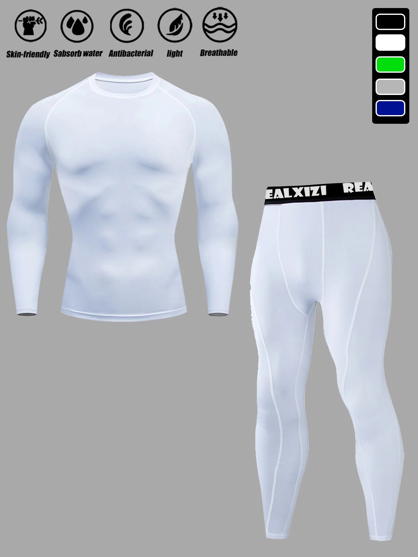 “Flexoora Men’s Compression Tracksuit – Quick‑Dry Tight Fit for Running & Gym”