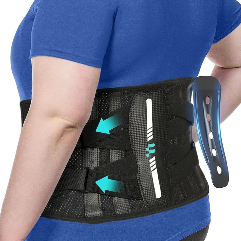 “Flexoora Lumbar Support Back Brace – Gym Fitness Body Adjustable Belt for Back Pain & Herniated Disc”