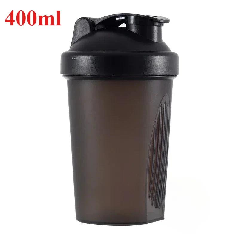 Sports Shaker Protein Bottle with steel Ball Powder Shake Cup Water Bottle Plastic Mixing Cup Body Building Exercise Bottle
