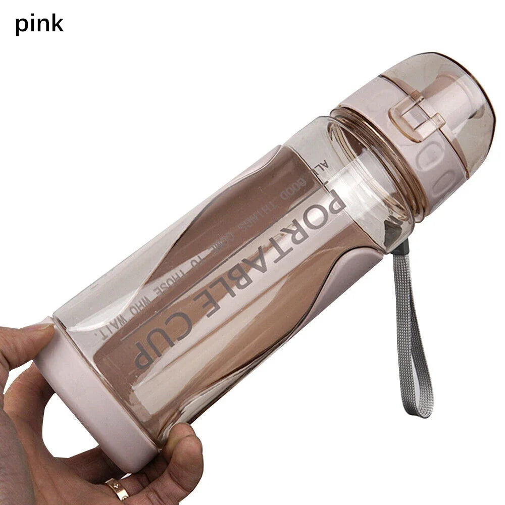 500ml Portable Sports Water Bottle Plastic Outdoor Gym Travel Drinks Mugs Clear Leakproof Drinking Bottle Water Bottles
