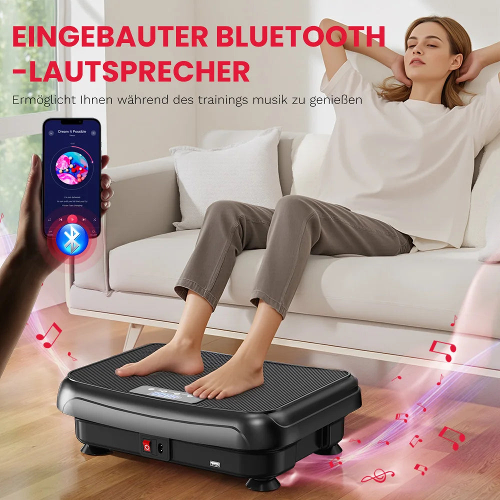 “Flexoora Vibration Plate 99 – Gym Fitness Body Bluetooth Platform, 5 Training Programmes”