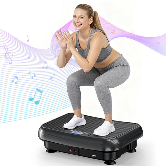 “Flexoora Vibration Plate 99 – Gym Fitness Body Bluetooth Platform, 5 Training Programmes”