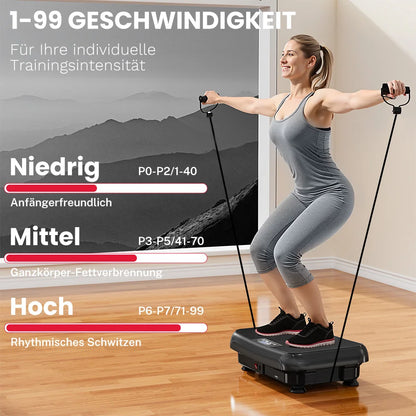 “Flexoora Vibration Plate 99 – Gym Fitness Body Bluetooth Platform, 5 Training Programmes”