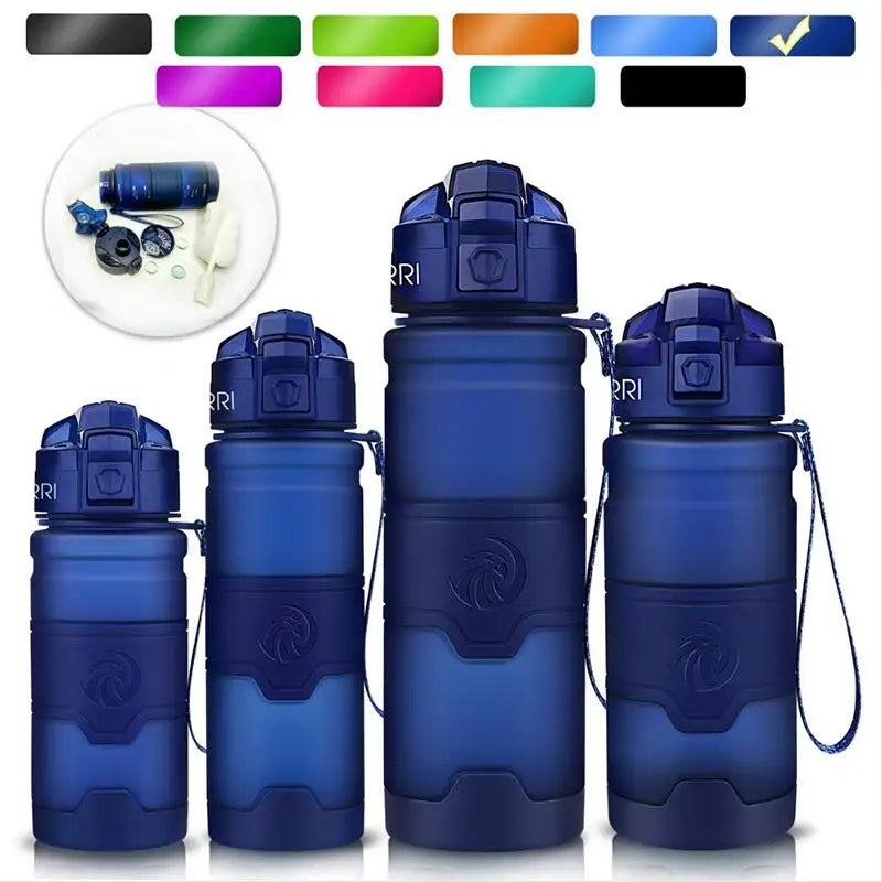 Sports Water Bottles With Time Scale Marker Leakproof Outdoor Shaker Bottle Tritan Plastic Eco-Friendly Drinkware BPA Free