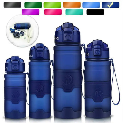 Sports Water Bottles With Time Scale Marker Leakproof Outdoor Shaker Bottle Tritan Plastic Eco-Friendly Drinkware BPA Free