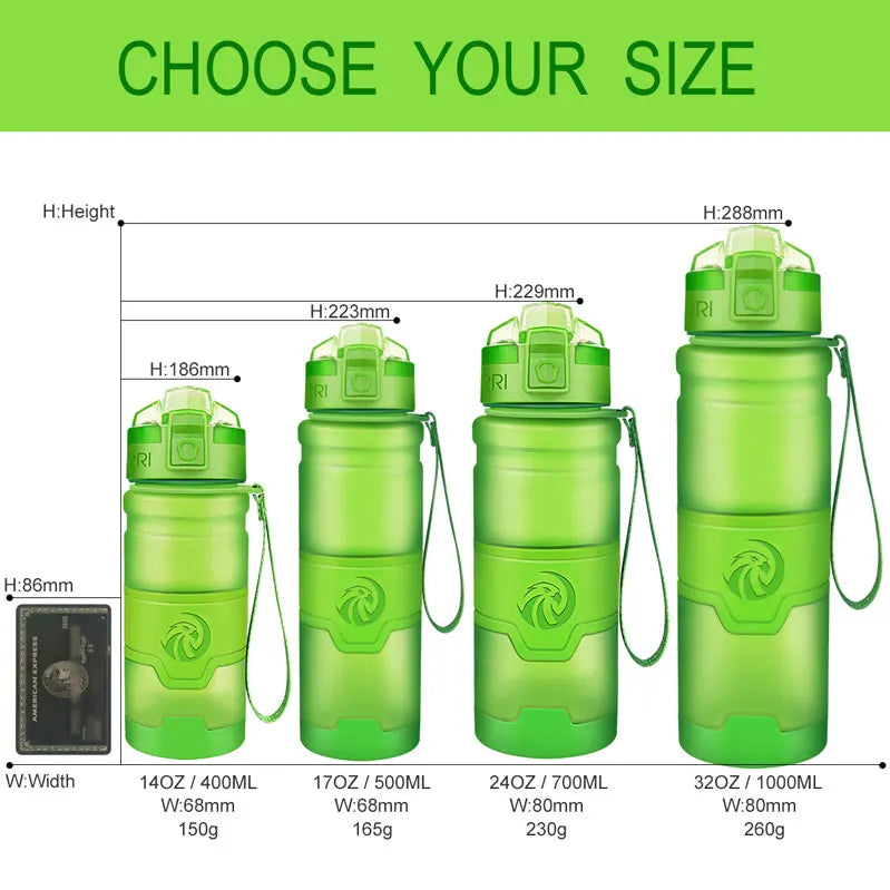 Sports Water Bottles With Time Scale Marker Leakproof Outdoor Shaker Bottle Tritan Plastic Eco-Friendly Drinkware BPA Free