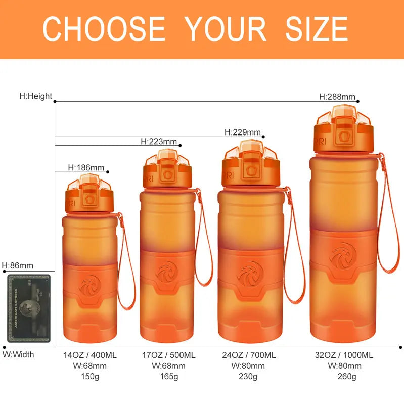 Sports Water Bottles With Time Scale Marker Leakproof Outdoor Shaker Bottle Tritan Plastic Eco-Friendly Drinkware BPA Free