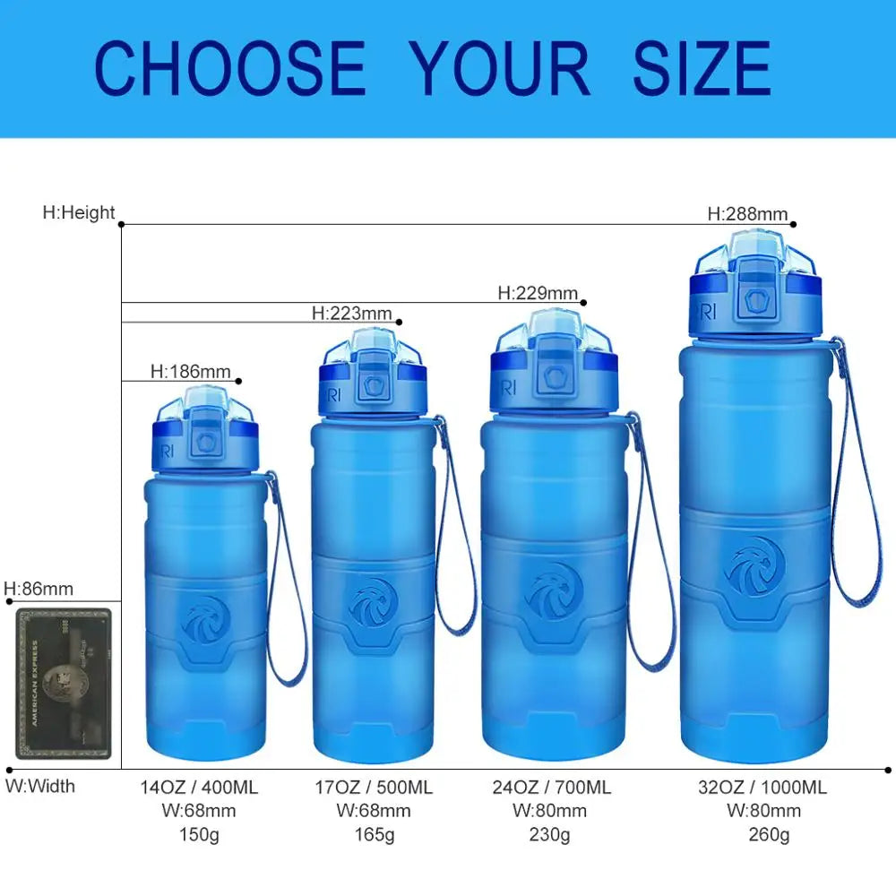 Sports Water Bottles With Time Scale Marker Leakproof Outdoor Shaker Bottle Tritan Plastic Eco-Friendly Drinkware BPA Free