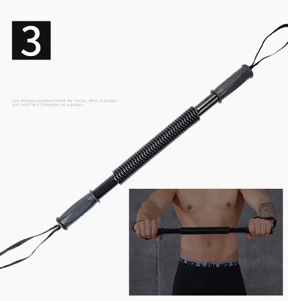 “Flexoora Spring‑Loaded Arm Strength Bar – Gym Fitness Body Adjustable 20‑60kg Upper‑Limb Trainer”