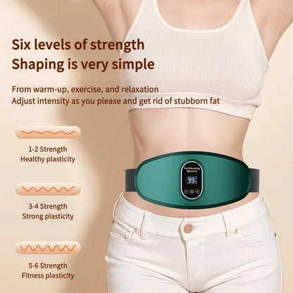 “Flexoora Hot Compress & Fat‑Burn Massage Belt – Gym Fitness Body USB Slimming Vibra Band”
