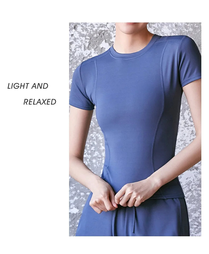 “Flexoora Women’s Quick‑Dry Slim Training Tee – Running & Gym”