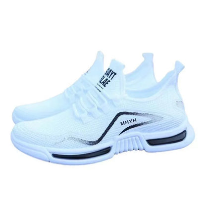 Men's sports shoes 2025 summer new sports trendy shoes anti slip casual running shoes breathable and comfortable white shoes