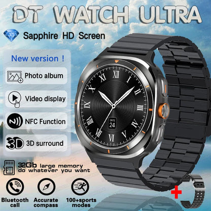 2025 New Watch 7 Ultra Smart Watch Men 32GB Memory Video GPS NFC 47mm AMOLED Fitness Waterproof Sport Tracker Health Smartwatch