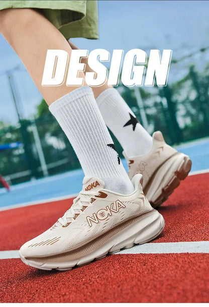 Men's Running Shoes Jogging Breathable Mesh Cushioning Non-Slip Outdoor Luxury shoes Couple Trainer Race Sneakers Off-road Shoes