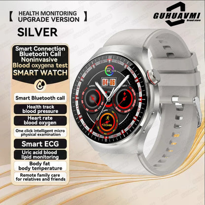 2025 New Smart Watch For Men Health ECG+HRV Blood Oxygen Uric Acid Fitness Sport Tracker Watches body fat Sleep Call Smartwatch