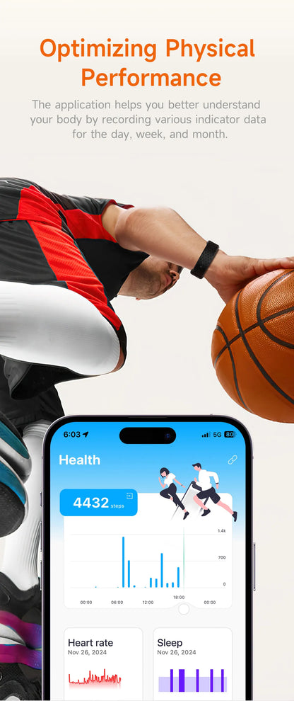 2025 Original No Screen Smart Watch Men's Sports Outdoors Fitness Heart Rate Various data Monitor 1ATM Waterproof Smartwatch