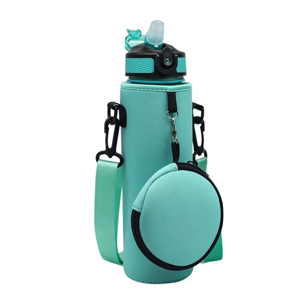 1000ML Sports Bottle Case with Adjustable Shoulder Strap Water Bottle Holder Neoprene Carrier Insulated Water Jug Carrier Pouch