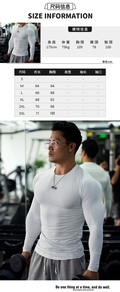 “Flexoora Men’s Quick‑Dry Tight Fit Long‑Sleeve Training Top – All‑Season”