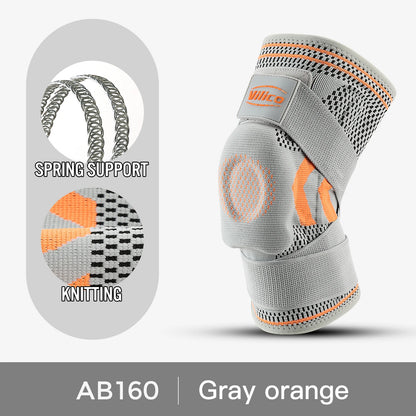 “Flexoora Men’s Knee Support Pads – Gym Fitness Body Silicone Spring for Basketball & Volleyball”