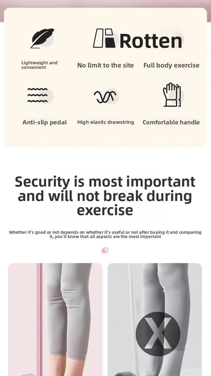 “Flexoora Elastic Bands Set – Gym Fitness Body Tension Ropes for Home Ab & Belly Workout”