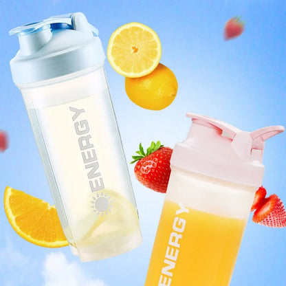 Summer Large-capacity Shaker Cup Outdoor Fitness Milkshake Cup Student Sports Portable Stirring Ball Shock-resistant with Scale
