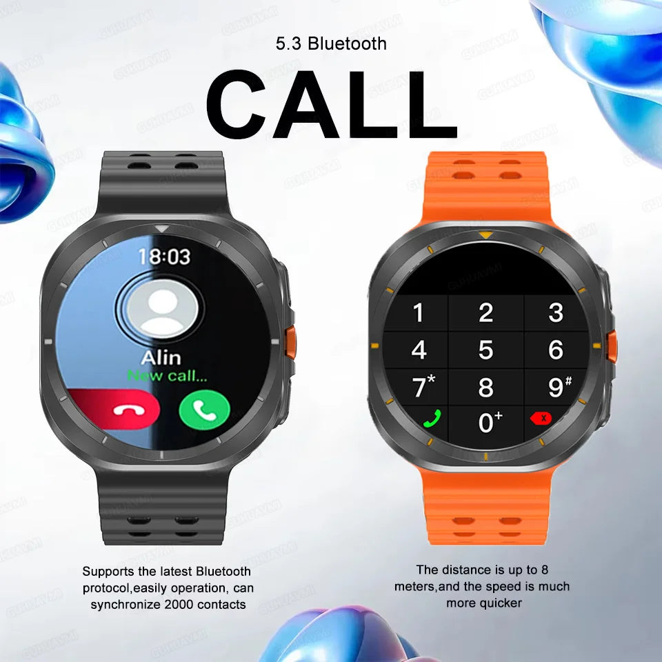 2025 New Watch 7 Ultra Smart Watch Men 32GB Memory Video GPS NFC 47mm AMOLED Fitness Waterproof Sport Tracker Health Smartwatch