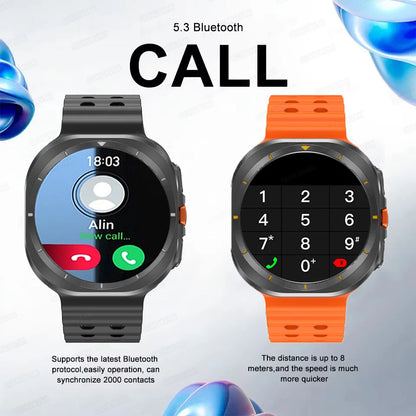 2025 New Watch 7 Ultra Smart Watch Men 32GB Memory Video GPS NFC 47mm AMOLED Fitness Waterproof Sport Tracker Health Smartwatch