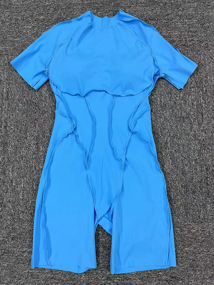 “Flexoora Women’s Backless Scrunch Booty Short Jumpsuit – Gym & Yoga”