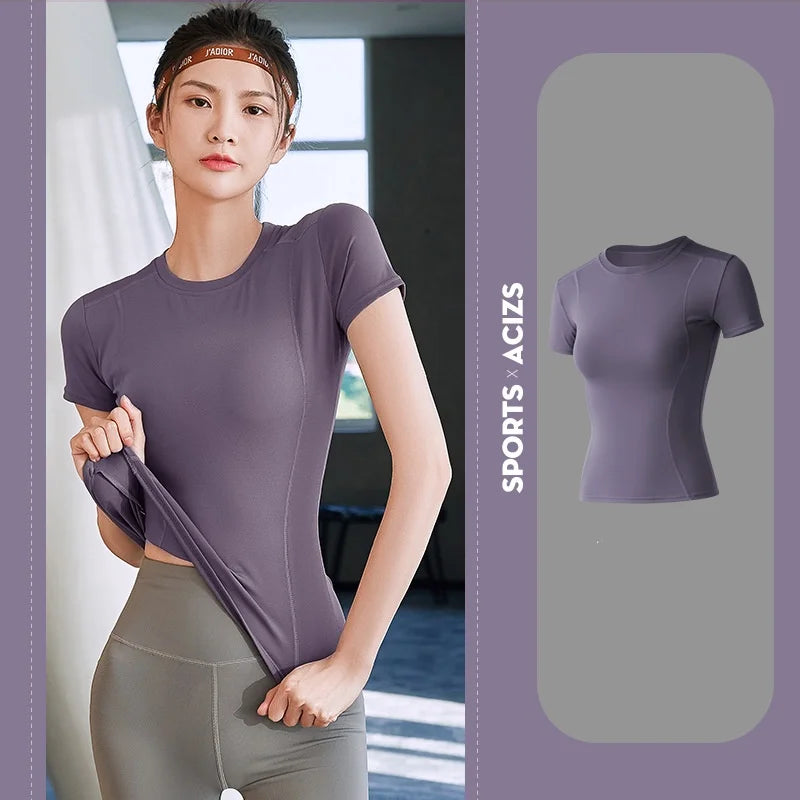 “Flexoora Women’s Quick‑Dry Slim Fit Running Tee”