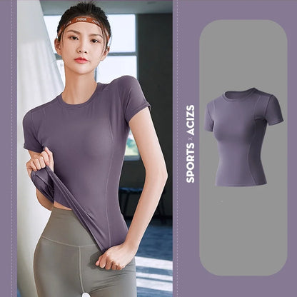 “Flexoora Women’s Quick‑Dry Slim Fit Running Tee”