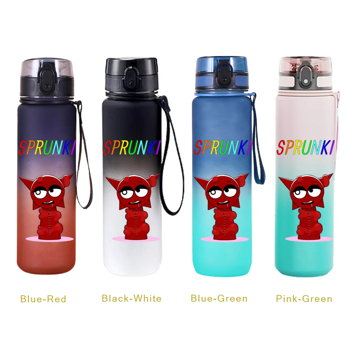 650ML Sprunki Sports Water Cup Portable Fitness Drink Bottle Kettle Outdoor Travel Office Jugs Shaker Drink Bottle Game Gifts