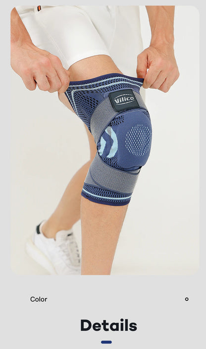 “Flexoora Men’s Knee Support Pads – Gym Fitness Body Silicone Spring for Basketball & Volleyball”