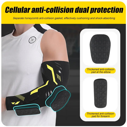 “Flexoora Padded Arm Sleeve – Gym Fitness Body Protective Compression for Basketball, Football & Volleyball”