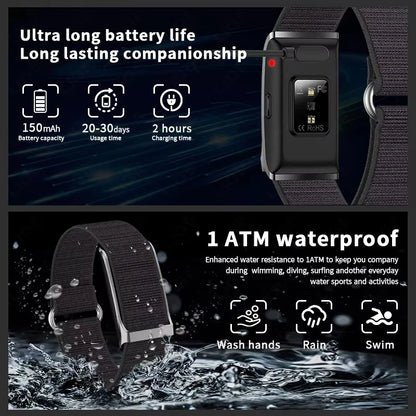 2025 Original No Screen Smart Watch Men's Sports Outdoors Fitness Heart Rate Various data Monitor 1ATM Waterproof Smartwatch