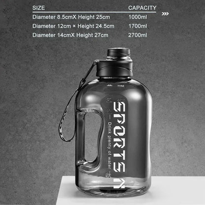 Large Capacity 2 Liter Water Bottle Sports Gym Water Kettle Camping Travel BPA Free Drinking Bottles  Portable Plastic Space Cup