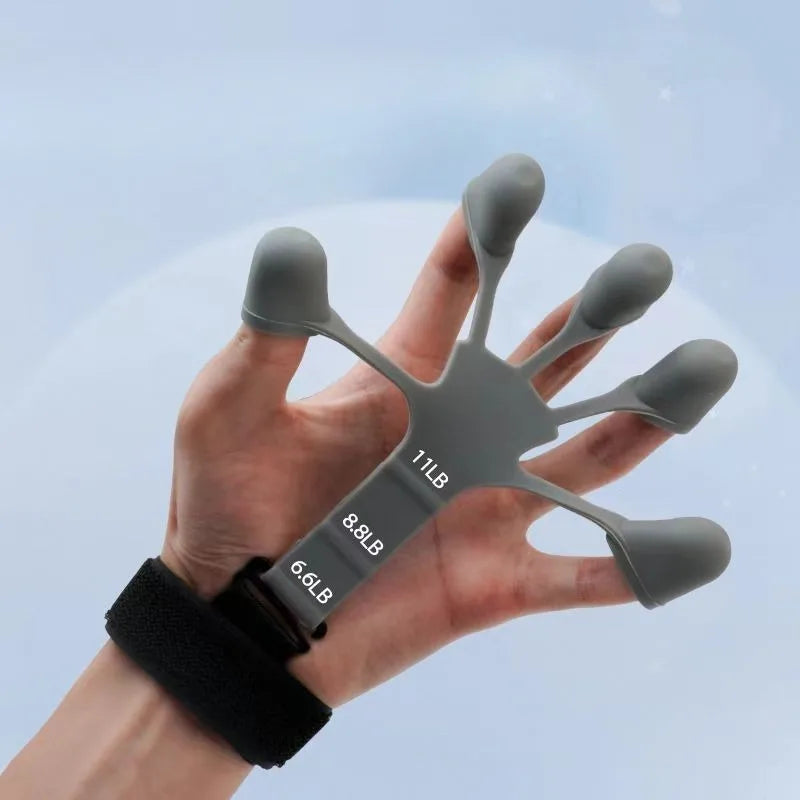 “Flexoora 5‑Finger Hand Trainer – Gym Fitness Body Silicone Wrist Puller & Finger Strengthener”