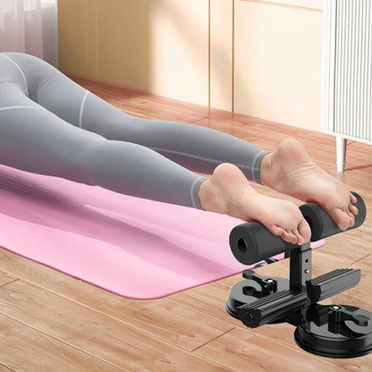 “Flexoora Suction‑Cup Seated Core Trainer – Gym Fitness Body Adjustable Plank & Ankle Strap Support”