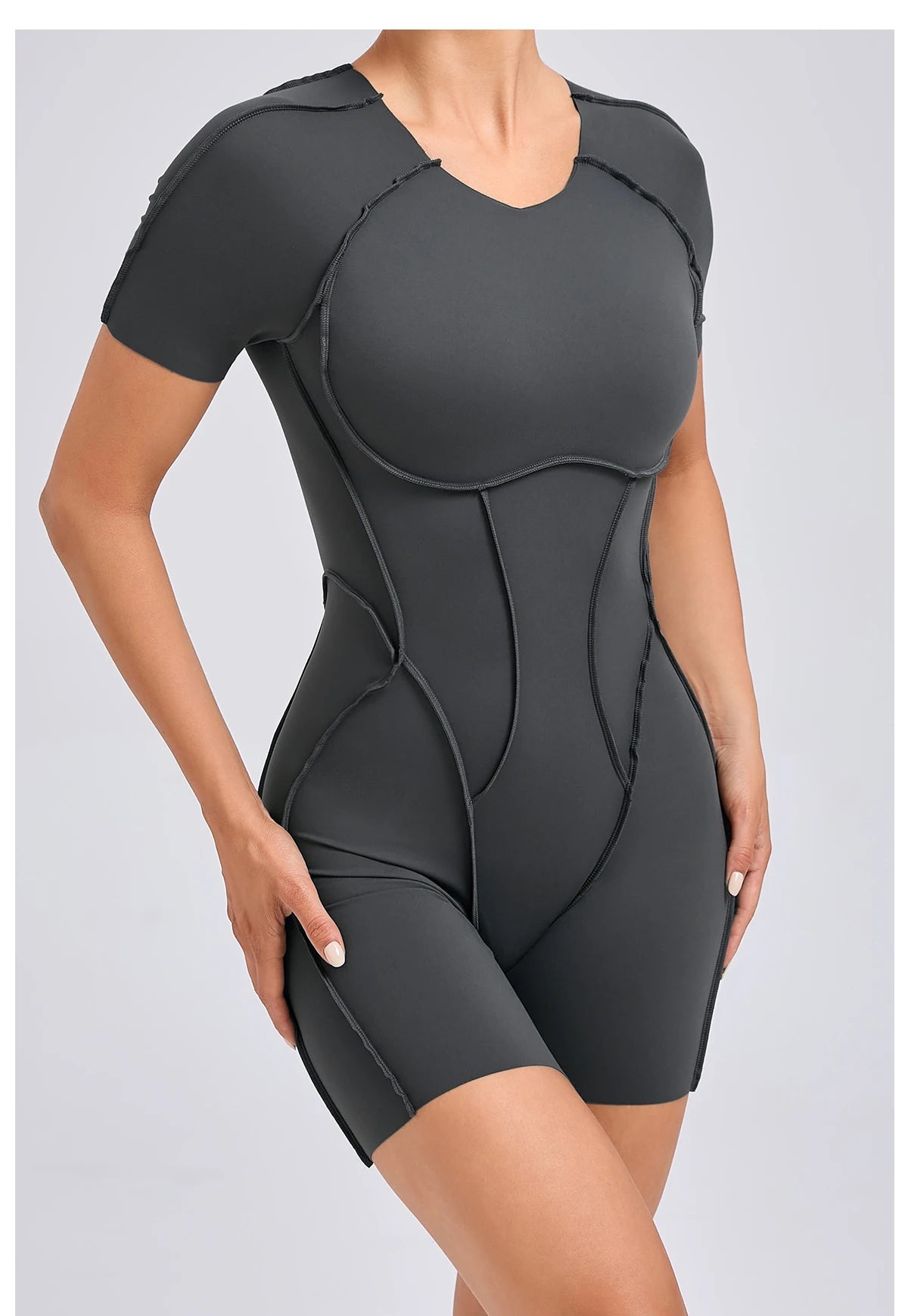 “Flexoora Women’s Backless Scrunch Booty Short Jumpsuit – Gym & Yoga”