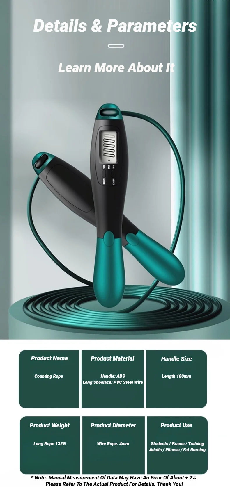 “Flexoora Counting Jump Rope – Gym Fitness Body Adjustable Steel Skipping Rope with Counter”