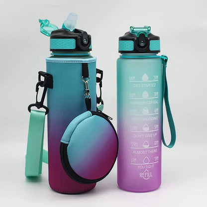 1000ML Sports Bottle Case with Adjustable Shoulder Strap Water Bottle Holder Neoprene Carrier Insulated Water Jug Carrier Pouch