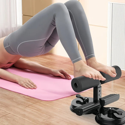 “Flexoora Suction‑Cup Seated Core Trainer – Gym Fitness Body Adjustable Plank & Ankle Strap Support”