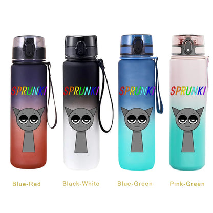650ML Sprunki Sports Water Cup Portable Fitness Drink Bottle Kettle Outdoor Travel Office Jugs Shaker Drink Bottle Game Gifts