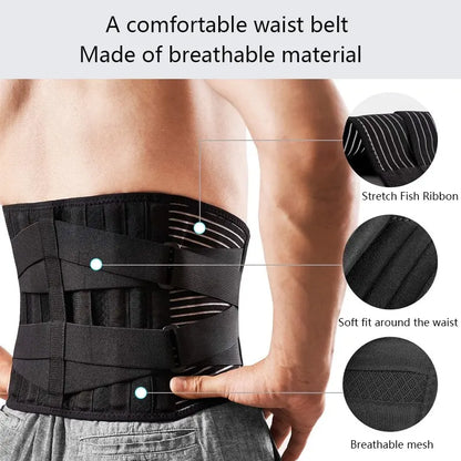 “Flexoora Lumbar Support Back Brace – Gym Fitness Body Breathable Decompression Belt for Sciatica & Scoliosis”