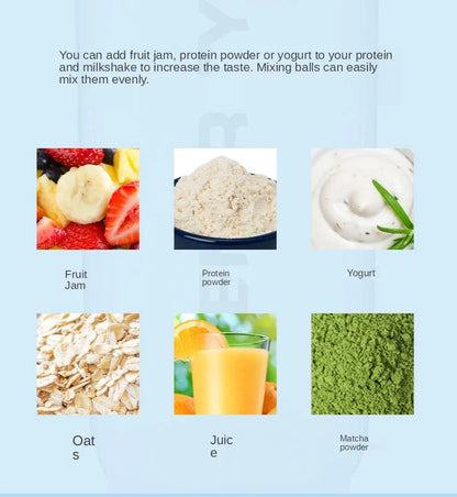 500/700ml Portable Shaker Bottle with Stirring Ball Is Perfect for Protein Shakes and Pre-workout Water Bottles without BPA