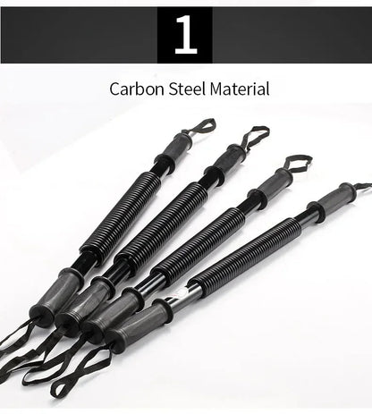 “Flexoora Spring‑Loaded Arm Strength Bar – Gym Fitness Body Adjustable 20‑60kg Upper‑Limb Trainer”