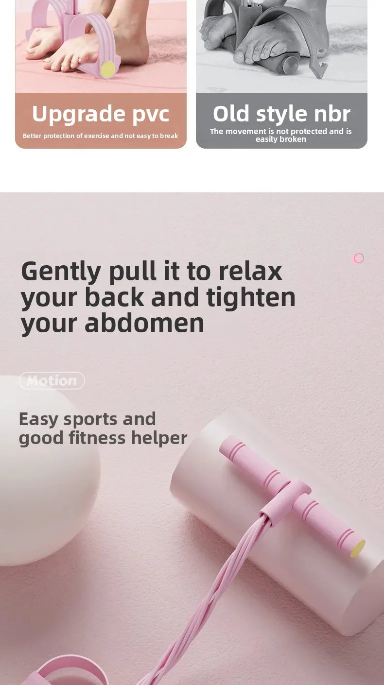 “Flexoora Elastic Bands Set – Gym Fitness Body Tension Ropes for Home Ab & Belly Workout”