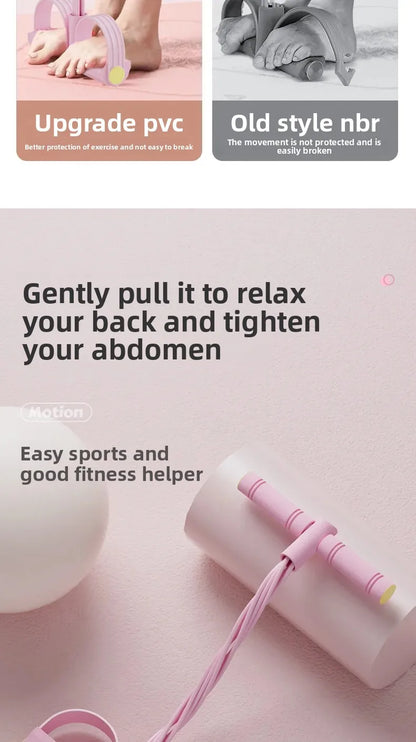 “Flexoora Elastic Bands Set – Gym Fitness Body Tension Ropes for Home Ab & Belly Workout”