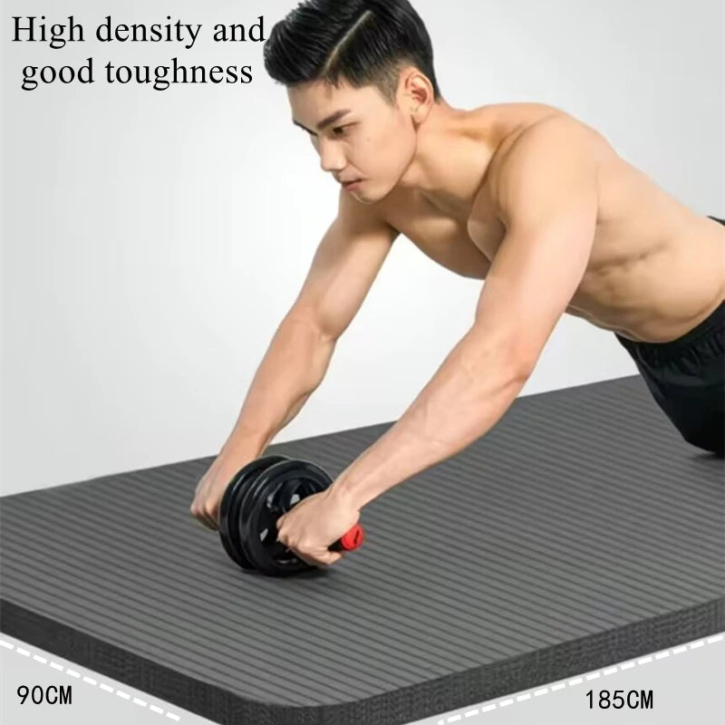“Flexoora Premium Gym Mat – 185×90 cm, Thick 10 mm Cushion – Gym & Fitness Body”
