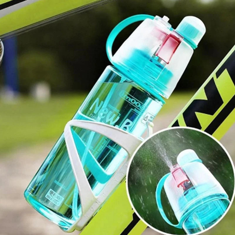 Sports Water Bottle Spray Cup Outdoor Portable Kettles Jug Large Capacity Men And Women 600ml
