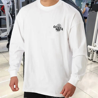 “Flexoora Men’s Bodybuilding Long‑Sleeve Tee – Gym & Street Style”